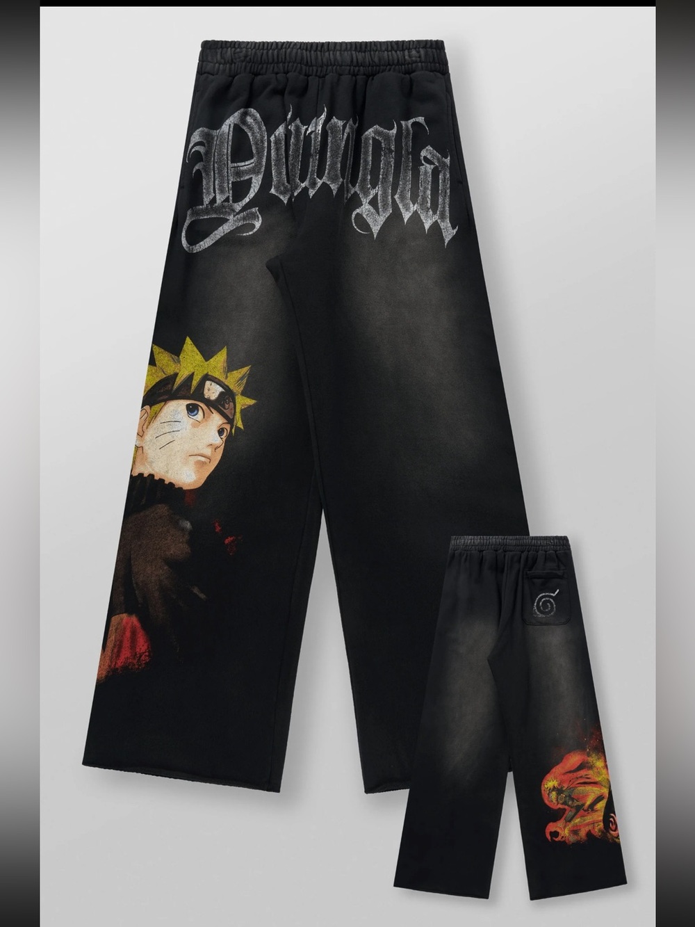 YoungLA Black Naruto Sweatpants